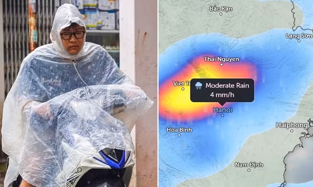 Hà Nội có khả năng tiếp tục mưa dông trong đêm và sáng sớm