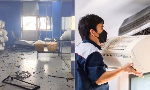 Nổ điều hòa khi đang sửa chữa tại khu công nghiệp Yên Phong
