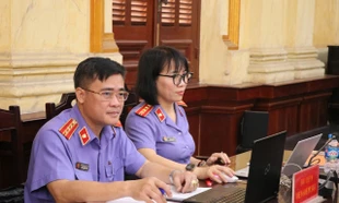 Đại diện Viện Kiểm sát tại phiên tòa.