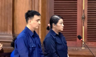 Các bị cáo tại phiên tòa.