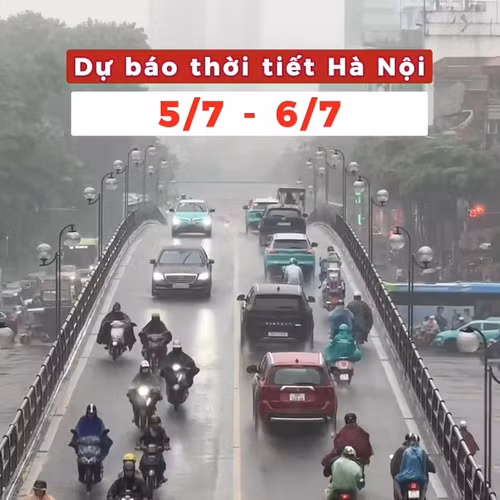 Bản tin Thời tiết Hà Nội (5 -6/7): Mưa lớn vẫn xuất hiện rải rác