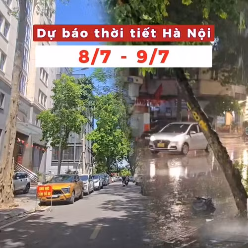 Bản tin Thời tiết Hà Nội (8 - 9/7): Ngày nắng, mưa rào giải nhiệt dự kiến xuất hiện về đêm