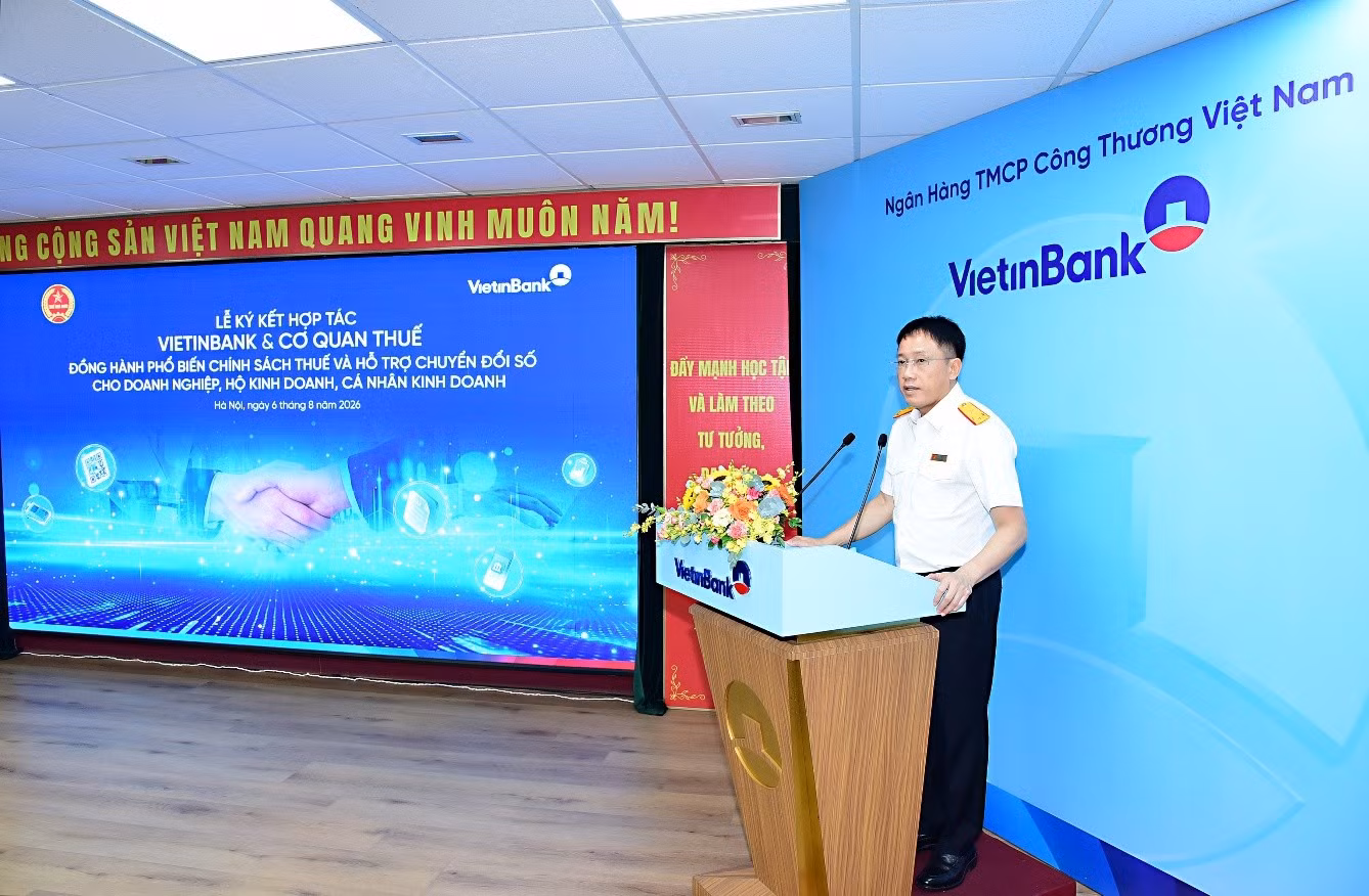 Ông Mai Sơn - Phó Cục Trưởng Cục Thuế đánh giá cao sự đồng hành của VietinBank