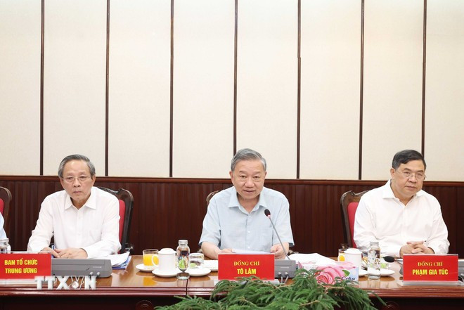 Tổng Bí thư Tô Lâm phát biểu. (Ảnh: Thống Nhất/TTXVN)