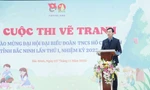 Thiếu nhi Bắc Ninh vẽ tranh chào mừng Đại hội Đoàn 