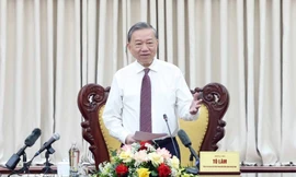 Tổng Bí thư Tô Lâm phát biểu chỉ đạo. (Ảnh: Thống Nhất/TTXVN)