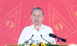 Tổng Bí thư Tô Lâm dự lễ khởi công trường phổ thông nội trú khu vực biên giới tại Điện Biên