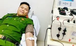 Thượng úy Chu Văn Thắng hiến tiểu cầu cứu bệnh nhân nguy kịch.