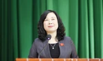 Bộ trưởng Bộ Y tế Đào Hồng Lan trả lời ý kiến cử tri xã Mỹ Thái. Ảnh: Nguyễn Thắng