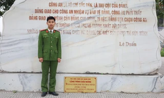 Quang Thế Hà - sinh viên năm tư chuyên ngành Trinh sát cảnh sát, Học viện Cảnh sát nhân dân (T02).