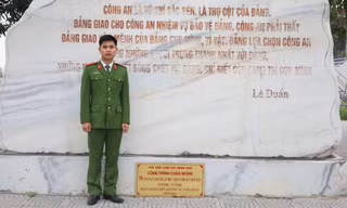 Quang Thế Hà - sinh viên năm tư chuyên ngành Trinh sát cảnh sát, Học viện Cảnh sát nhân dân (T02).