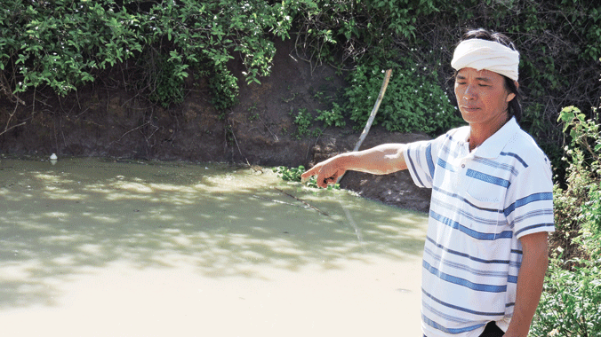 Nơi 3 chị em Kim Anh đuối nước. Ảnh: L.H