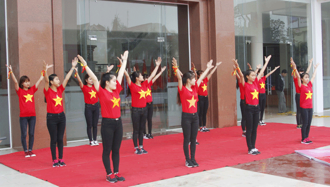 ĐVTN Hà Tĩnh sẵn sàng cho ngày hội Chủ nhật Đỏ. Ảnh: M.T