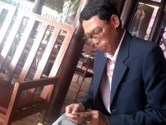 Ông Lai tại quán cà phê Huyền Ny, đường Phạm Hùng (TP Buôn Ma Thuột)