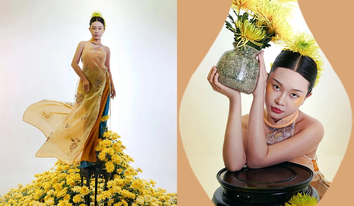 Diễn viên Thúy Ang và bộ ảnh 'Cúc Hòa Bình': Tự sự về nghệ thuật và truyền thống