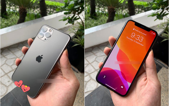 Mẫu iPhone 11 Pro vừa có mặt ở Việt Nam có tông màu đen, bản 512 GB. Chi tiết thu hút chú ý nhất là cụm camera 3 ống kính khá lớn và lồi lên nhiều. (Ảnh: Vũ Bồ Phúc) Mẫu iPhone 11 Pro vừa có mặt ở Việt Nam có tông màu đen, bản 512 GB. Chi tiết thu hút chú ý nhất là cụm camera 3 ống kính khá lớn và lồi lên nhiều. (Ảnh: Vũ Bồ Phúc)