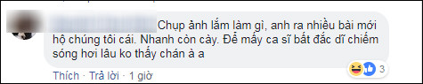 Cư dân mạng "kêu gào" đòi Sơn Tùng ra mắt sản phẩm mới. Cư dân mạng "kêu gào" đòi Sơn Tùng ra mắt sản phẩm mới.