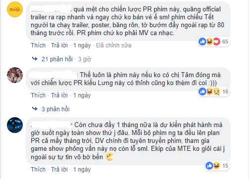 Cư dân mạng cho rằng ê-kíp bộ phim quá tự tin khi có sự xuất hiện của Mỹ Tâm. Cư dân mạng cho rằng ê-kíp bộ phim quá tự tin khi có sự xuất hiện của Mỹ Tâm.