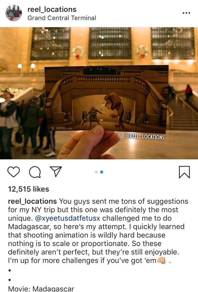 Ảnh chụp tại Grand Central Terminal - Cảnh trong bộ phim Madagascar - Ảnh: @Reel Locations