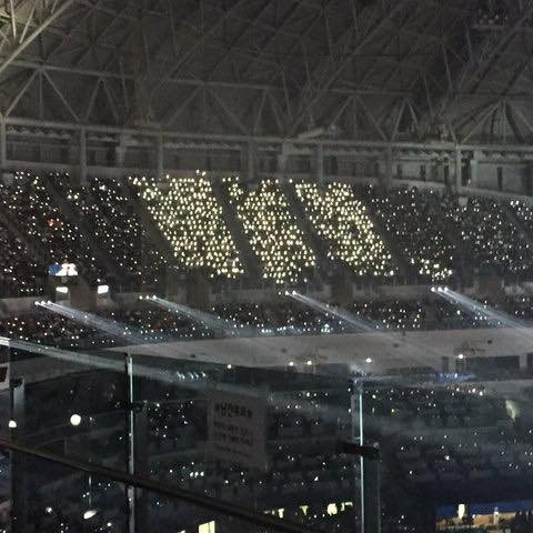 EXO-L một mình một màu giữa khán đài. EXO-L một mình một màu giữa khán đài.