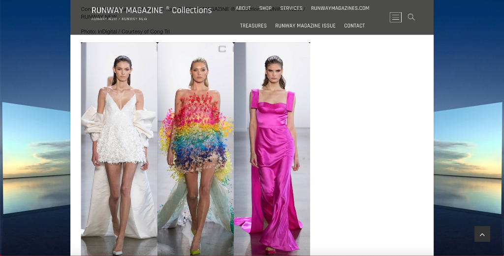 Runway Magazine – trang thông tin về thời trang tại Mỹ cũng dành đất để đăng tải bộ sưu tập của nhà thiết kế Việt Nam Runway Magazine – trang thông tin về thời trang tại Mỹ cũng dành đất để đăng tải bộ sưu tập của nhà thiết kế Việt Nam