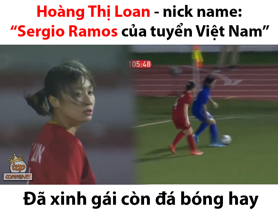 "Hot girl" của tuyển nữ được CĐV ví như "Sergio Ramos" của Việt Nam. "Hot girl" của tuyển nữ được CĐV ví như "Sergio Ramos" của Việt Nam.