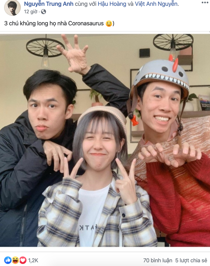 “Ông giáo” Trung Anh "thả thính" người hâm mộ hình ảnh mới nhất của 1977 Vlog và YouTuber Hậu Hoàng. (Ảnh: Nguyễn Trung Anh) “Ông giáo” Trung Anh "thả thính" người hâm mộ hình ảnh mới nhất của 1977 Vlog và YouTuber Hậu Hoàng. (Ảnh: Nguyễn Trung Anh)