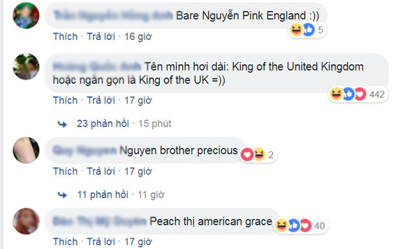 Trào lưu chuyển tên từ tiếng Việt sang tiếng Anh được dân tình hưởng ứng. Trào lưu chuyển tên từ tiếng Việt sang tiếng Anh được dân tình hưởng ứng.
