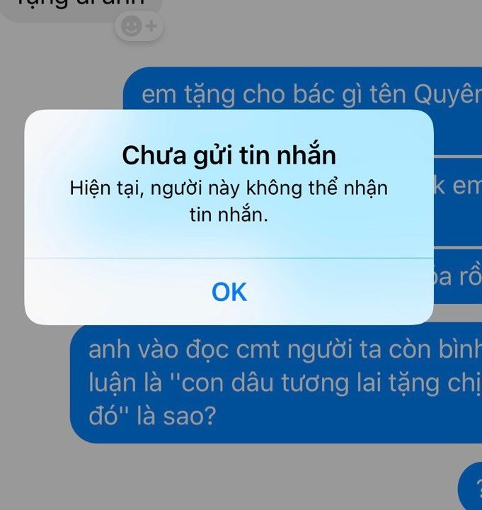 Khi chàng trai thắc mắc hỏi thì bị bạn gái chặn Facebook. Khi chàng trai thắc mắc hỏi thì bị bạn gái chặn Facebook.