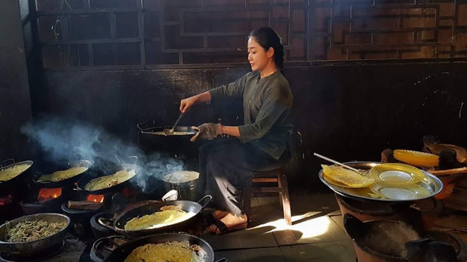 Món bánh xèo Nam bộ qua bàn tay chế biến của Vương Anh. ẢNH: NVCC. Món bánh xèo Nam bộ qua bàn tay chế biến của Vương Anh. ẢNH: NVCC.
