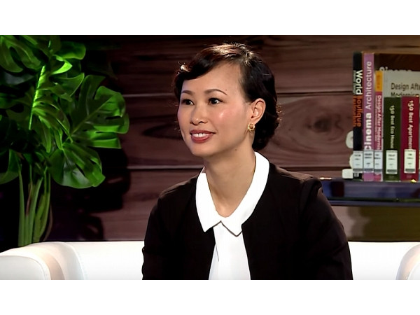 Nữ doanh nhân Thái Vân Linh trong một chương trình về khởi nghiệp. Nữ doanh nhân Thái Vân Linh trong một chương trình về khởi nghiệp.