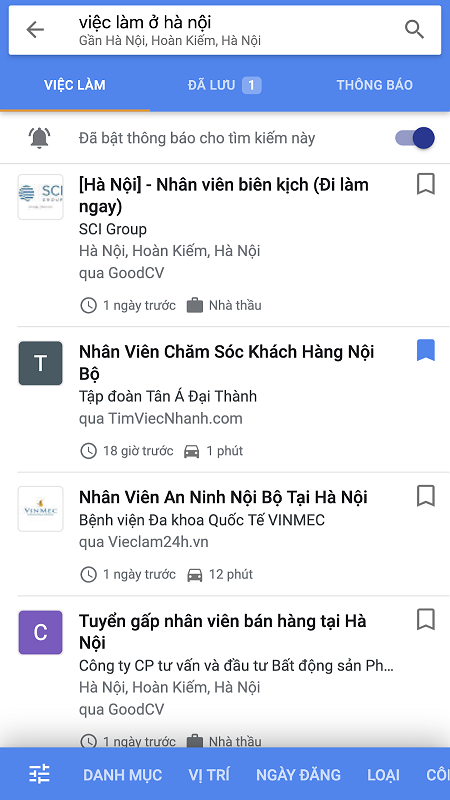 Khi tìm kiếm việc làm từ bất cứ lĩnh vực nào, bạn sẽ thấy một phần đặc biệt xuất hiện trong kết quả tìm kiếm, có thể mở rộng ra thành một trải nghiệm chuyên sâu hơn. Khi tìm kiếm việc làm từ bất cứ lĩnh vực nào, bạn sẽ thấy một phần đặc biệt xuất hiện trong kết quả tìm kiếm, có thể mở rộng ra thành một trải nghiệm chuyên sâu hơn.