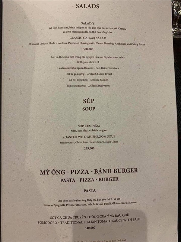 Menu chi tiết được một Fanpage chia sẻ khiến nhiều người "hết hồn". Menu chi tiết được một Fanpage chia sẻ khiến nhiều người "hết hồn".