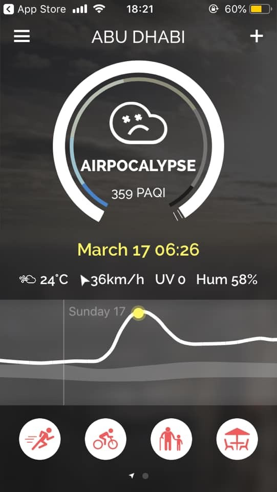 Dự báo thời tiết hiện ra Airpocalypse khi bão cát xuất hiện Dự báo thời tiết hiện ra Airpocalypse khi bão cát xuất hiện