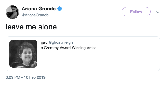 Dòng trạng thái đầy ẩn ý của Ariana.