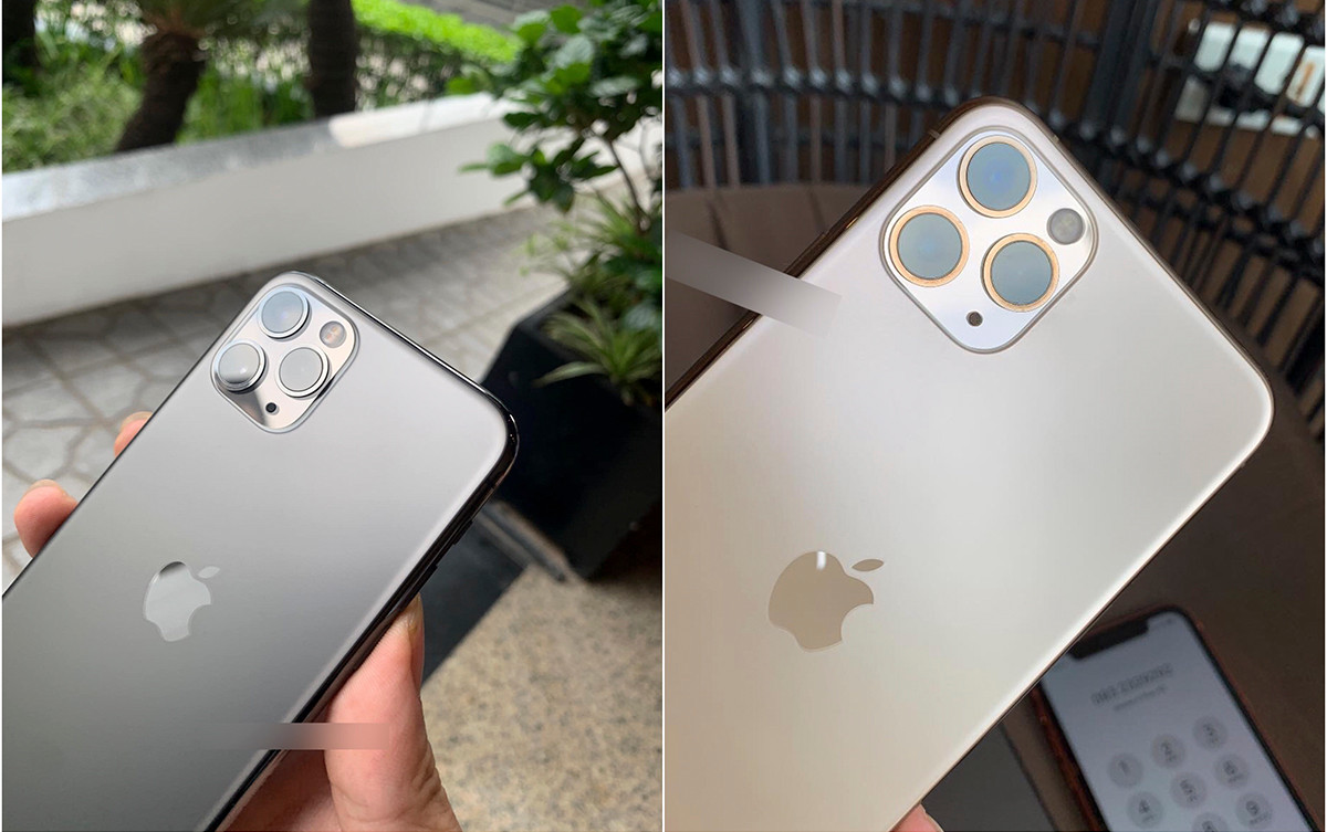 iPhone 11 Pro phiên bản màu đen (trái) và màu vàng (phải) vừa xuất hiện tại Việt Nam. (Ảnh: Vũ Bồ Phúc) iPhone 11 Pro phiên bản màu đen (trái) và màu vàng (phải) vừa xuất hiện tại Việt Nam. (Ảnh: Vũ Bồ Phúc)