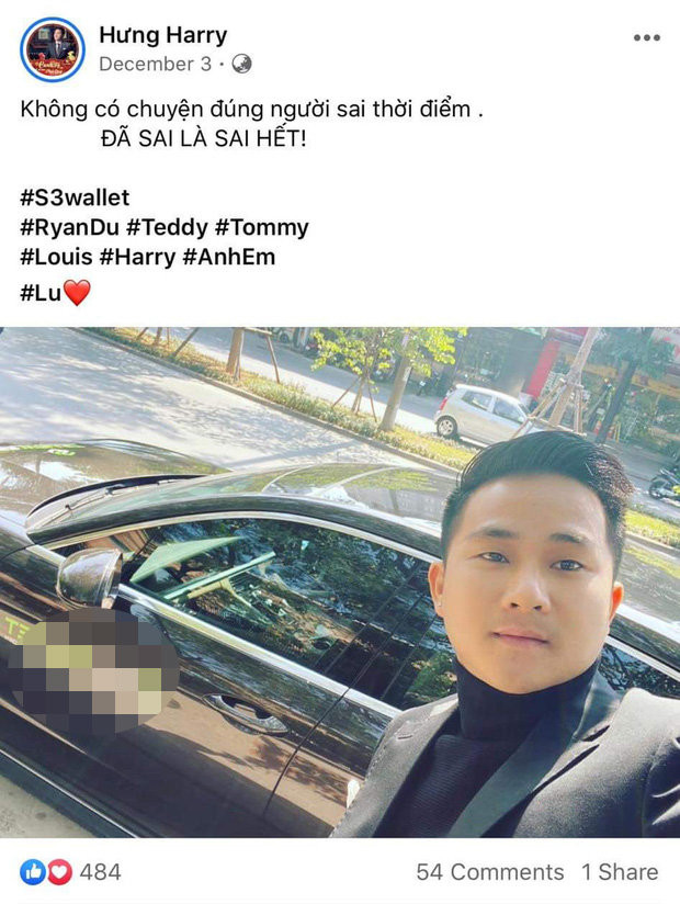 Dòng trạng thái đầy ẩn ý của Harry Hưng. Dòng trạng thái đầy ẩn ý của Harry Hưng.