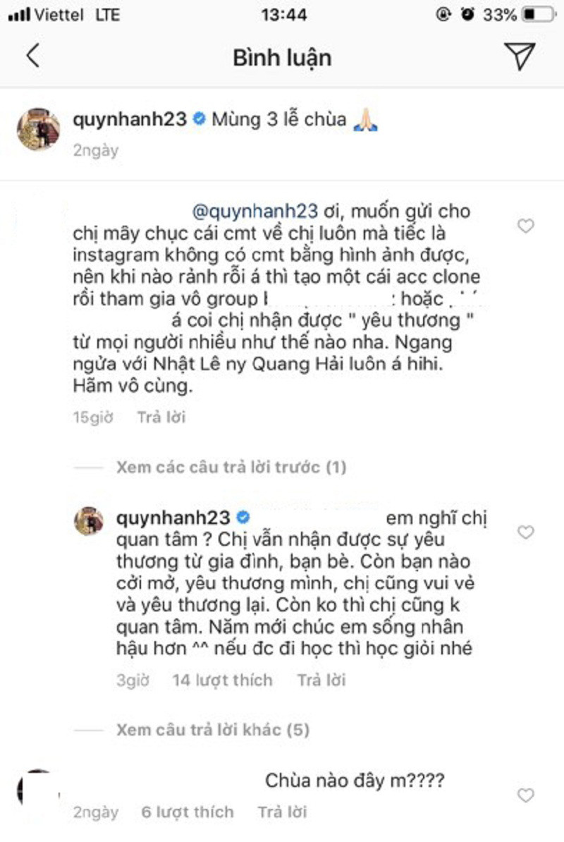 Quỳnh Anh nhẹ nhàng "đá xéo" lại anti-fan. Quỳnh Anh nhẹ nhàng "đá xéo" lại anti-fan.
