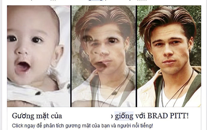 Ứng dụng vui “Khuôn mặt bạn giống ai?” cũng từng gây sốt cộng đồng Facebooker người Việt. (Ảnh: iCTNews) Ứng dụng vui “Khuôn mặt bạn giống ai?” cũng từng gây sốt cộng đồng Facebooker người Việt. (Ảnh: iCTNews)
