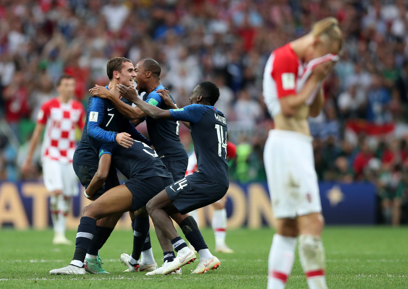 Niềm vui của Antoine Griezmann và các đồng đội. Anh là