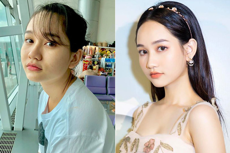 Giống như nhân vật Hà Lan, ở đời thường Trúc Anh có gương mặt trong trẻo thơ ngây và đôi mắt biếc. Không trang điểm, nữ diễn viên đã đủ xinh xắn thu hút, tuy nhiên khi có thêm sự trợ giúp của phấn son, Trúc Anh hóa