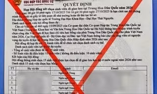 Giấy tờ giả mạo tuyển sinh du học.