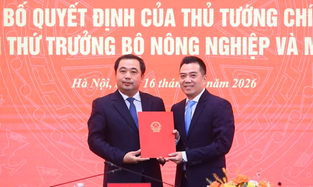 Thủ tướng bổ nhiệm ông Đặng Ngọc Điệp làm Thứ trưởng Bộ Nông nghiệp và Môi trường