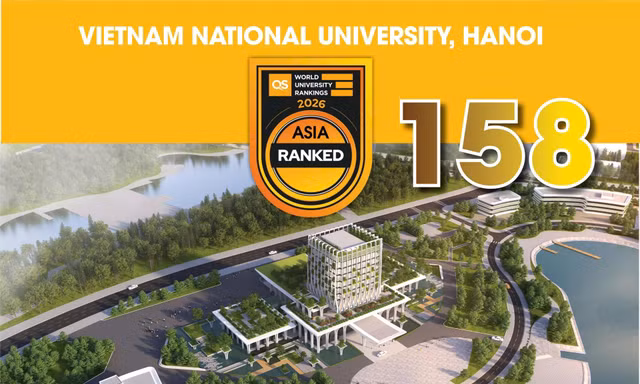 Đại học Quốc gia Hà Nội thuộc top 10,3% cơ sở giáo dục hàng đầu châu Á