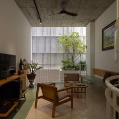 Giải pháp lệch tầng để mở rộng không gian nhà phố