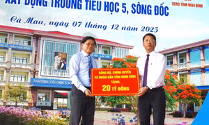 Từ nghĩa tình Ninh Bình - Cà Mau đến trường cho học sinh vùng đất mũi học 2 buổi/ngày