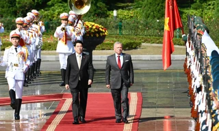 Chủ tịch nước Lương Cường chủ trì lễ đón chính thức Quốc vương Jordan