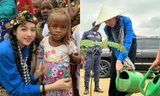 Hoa hậu Thanh Thủy ghé thăm và trồng cây tại "Làng Việt Nam" ở Angola