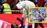 Messi rất bực tức với hành vi của Ramos.