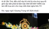 Hình cổng chào đường đèn nghệ thuật anh Chương đăng trên Facebook ngày 16/12. Ảnh chụp màn hình